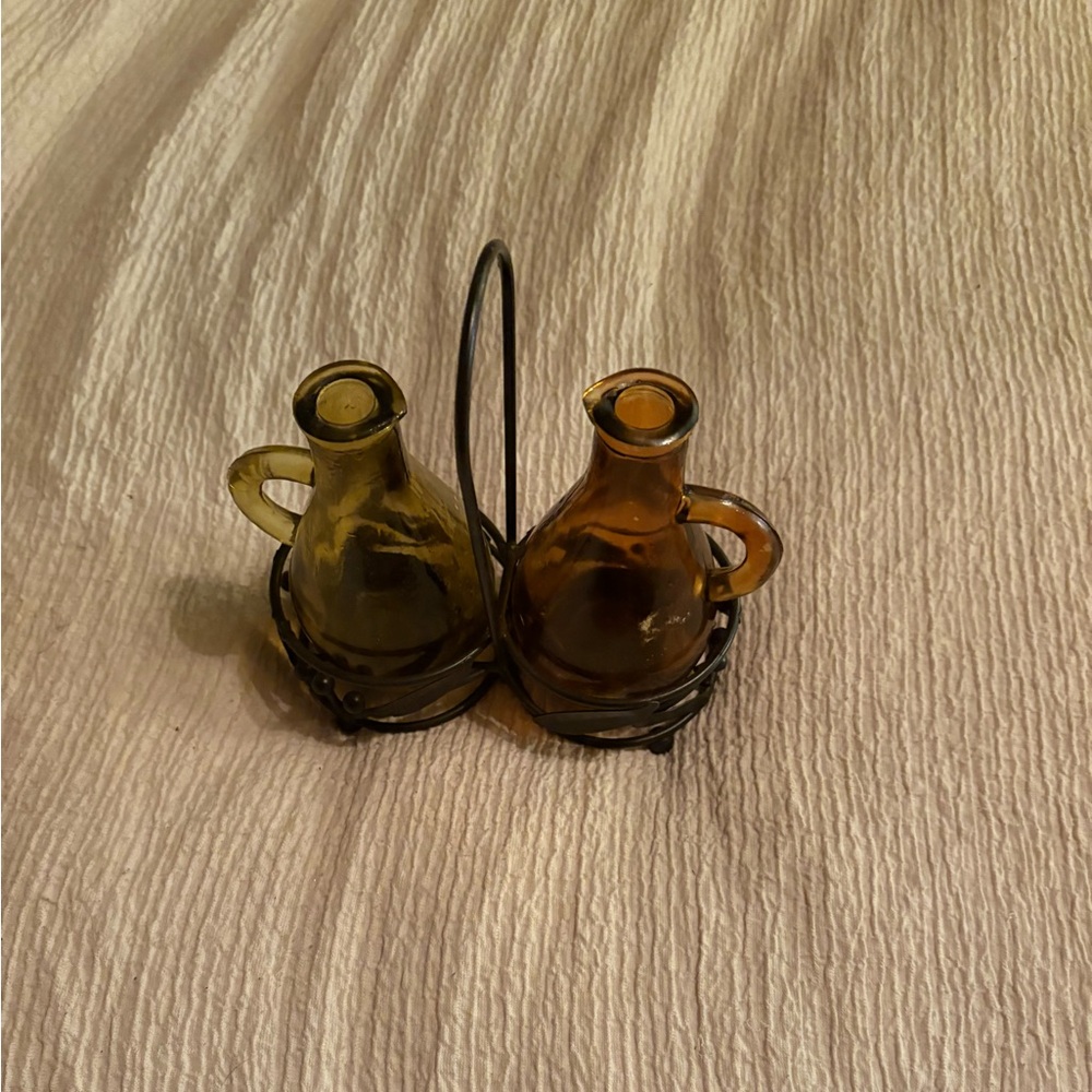 Vintage Glass tea light holder
